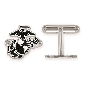 Sterling Silver U.S. Marine Corps Epoxied Cuff Links